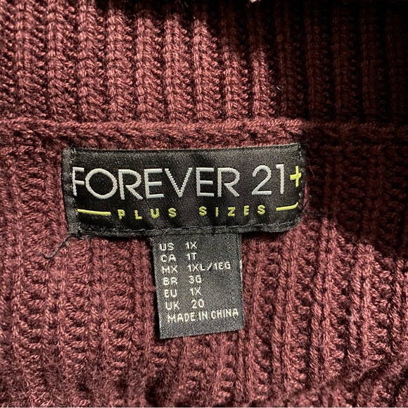 Forever 21 Purple Ribbed Choker V Neck Sweater - Picture 4 of 4